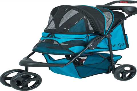 Buy Petique Durable Pet Stroller - Mermaid Blue | Supports Pets up to 55LBS